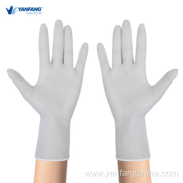 Chemical Powder-free White Nitrile Gloves